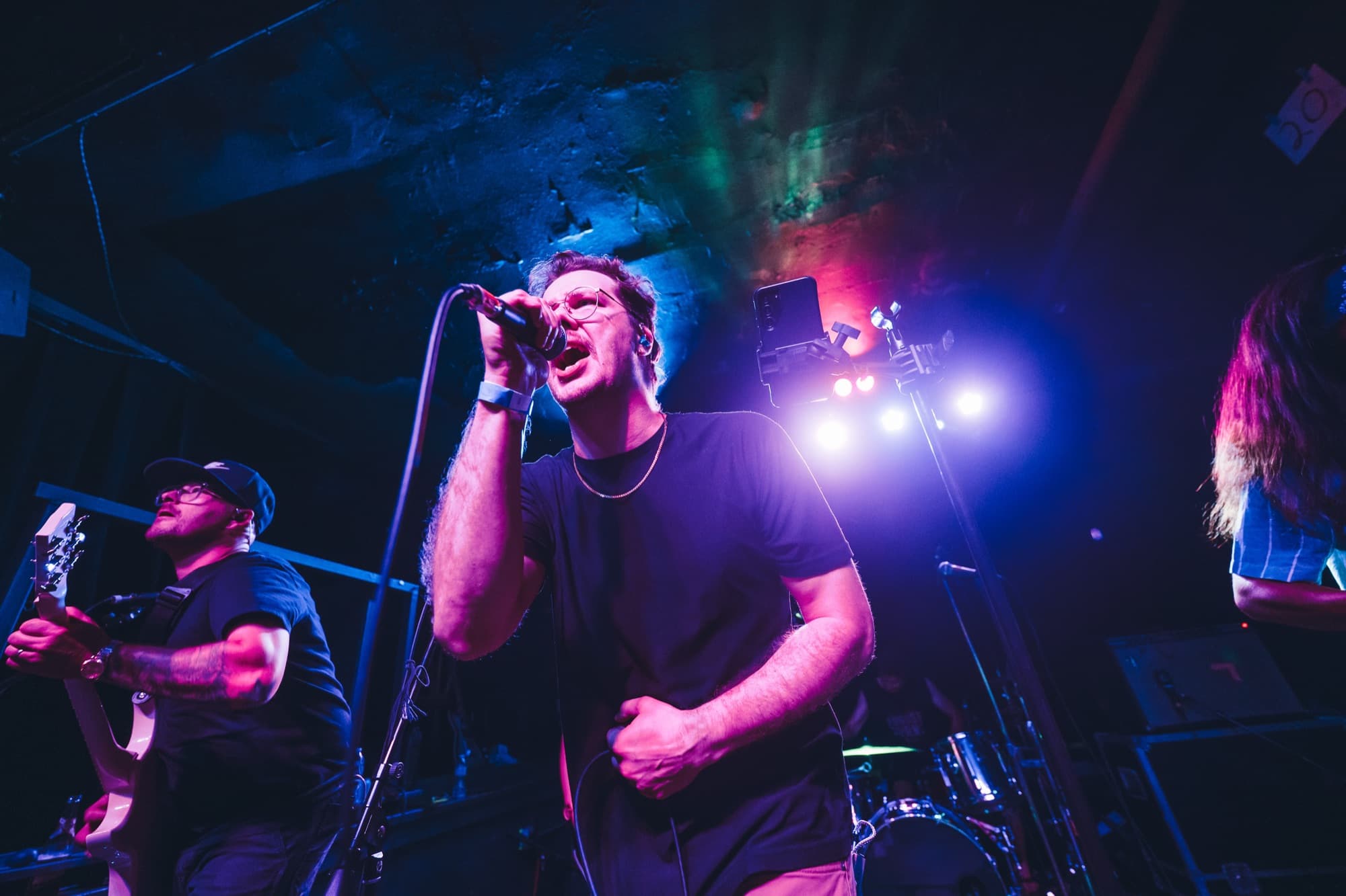 Lead vocalist performing