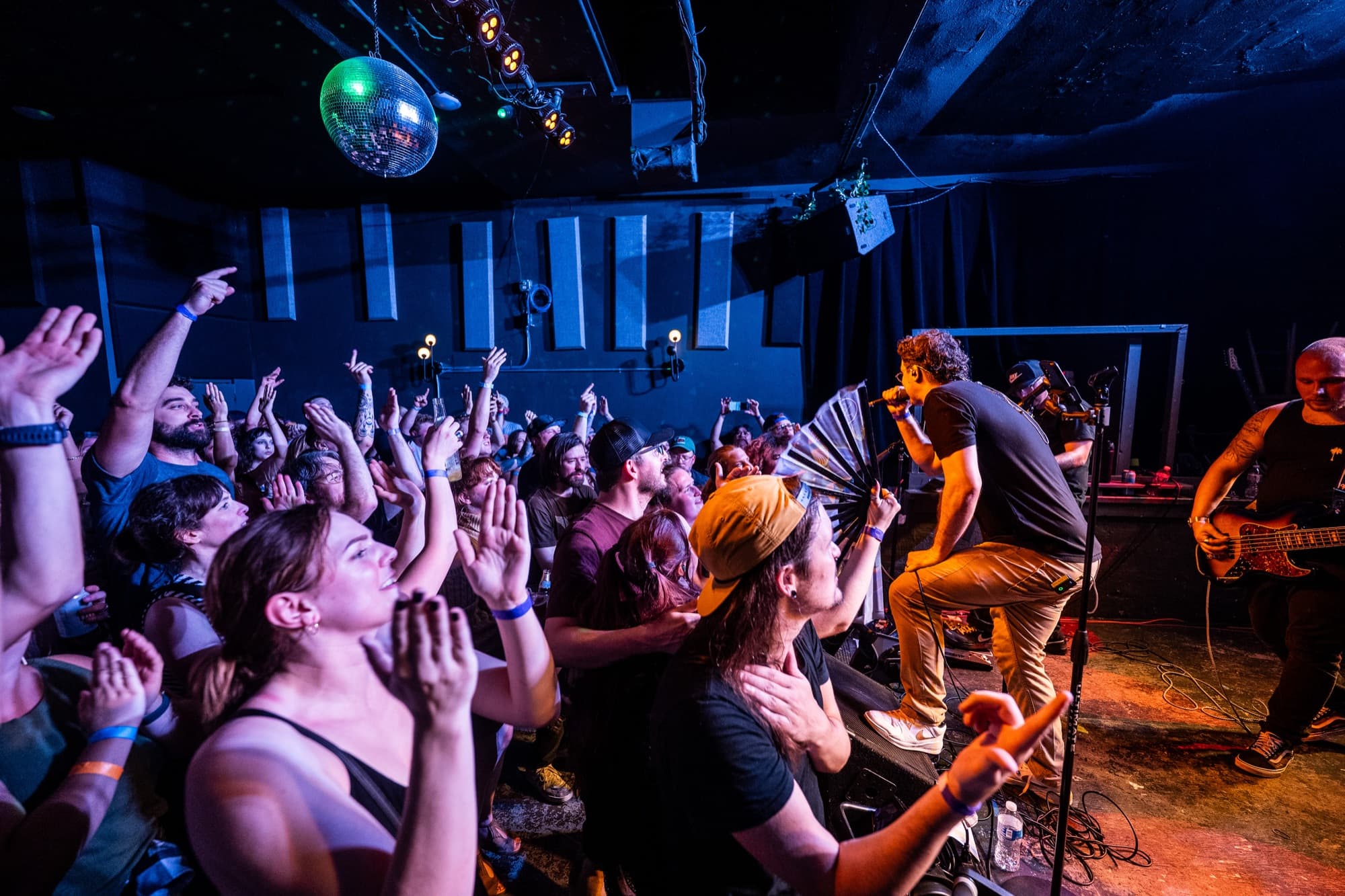 Crowd with hands up during show